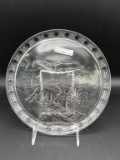 EAPG Glass Currier & Ives Balky Mule Plate