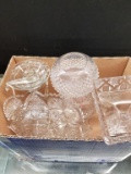 Box Lot- Glass Bowls and Candlesticks