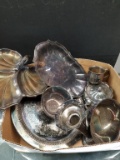 Box Lot- Assorted Silver Plate Pieces
