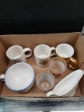 Box Lot- Coffee Mugs & Glasses