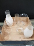 Box Lot- Assorted Glass Chimneys