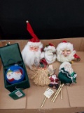 Box Lot- Assorted Santa Ornaments
