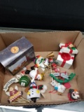 Box Lot- Assorted Snowman & Christmas Ornaments