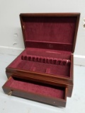 Wooden Silverware Chest With Drawer