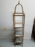 Metal Shelving- 3 Tier- Mirrored Shelves