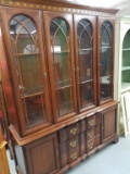 Cherry Break Front China /Curio Cabinet