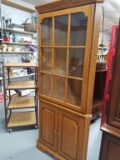 Lighted Corner Cabinet
