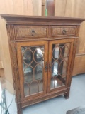 Broyhill Bamboo Style Lighted China Cabinet