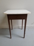 1 Drawer White Top Table