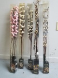 2 Pussy Willow & 3 Cherry Blossom Lighted Twigs