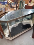 Lighted Glass and Mirror Showcase