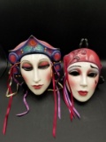 2 Clay Art Masks-1989