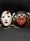 2 Clay Art Masks-Vandor 1985