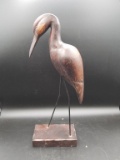 Hand Carved Wood Crane