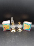 2 Miniature Kerosene Lamps- Singing Bird Brand
