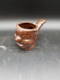 Brown Clown Face Pipe Ashtray