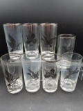 Set of 8 Bird Water Glasses