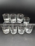 Set of 8 Bird High Ball Glasses