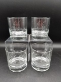 Set of 4 High Ball Ship Etched Glasses