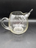 Hand Blown Applied Handle Pitcher