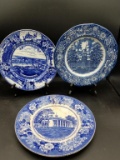 3 Staffordshire Plates- Assorted