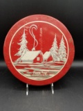 Red and White Peggy Page Christmas Tin
