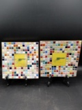2 Retro Tyle Ashtrays