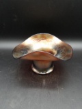 Marigold Carnival Glass Vase
