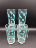 4 Vintage Polka Dot Glasses