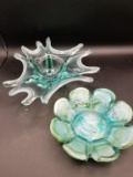 2 Hand Blown Bowls
