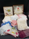 Assorted Handkerchiefs and Napkins Embroidered