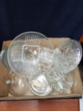 Box Lot- Assorted Clear Glassware