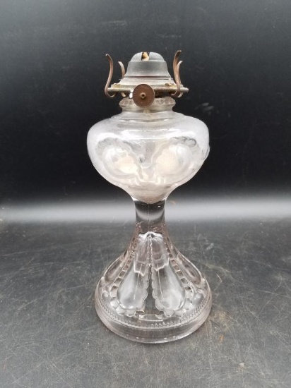 Antique Glass Oil Lamp