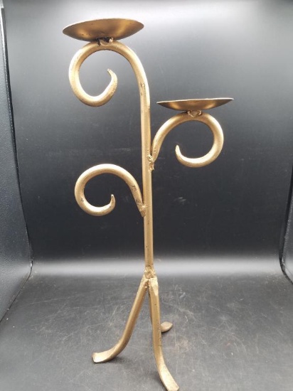 Gold Metal 2 Tier Candle Holder