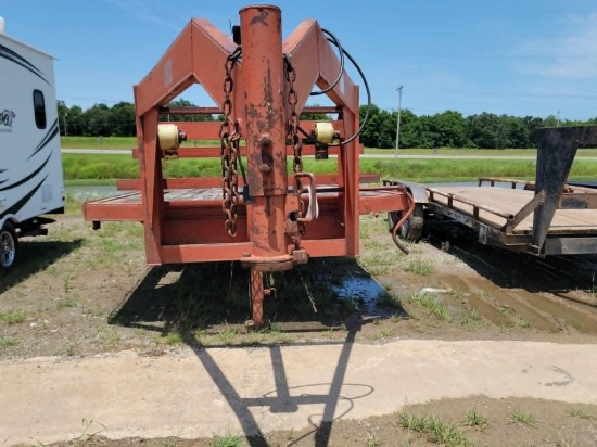 Red Gooseneck 24' + 5' dovetail with ramps NO TITLE