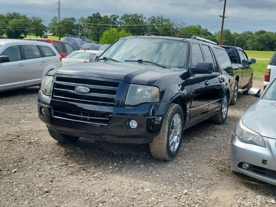 2008 Black Ford Expedition SALVAGE TITLE