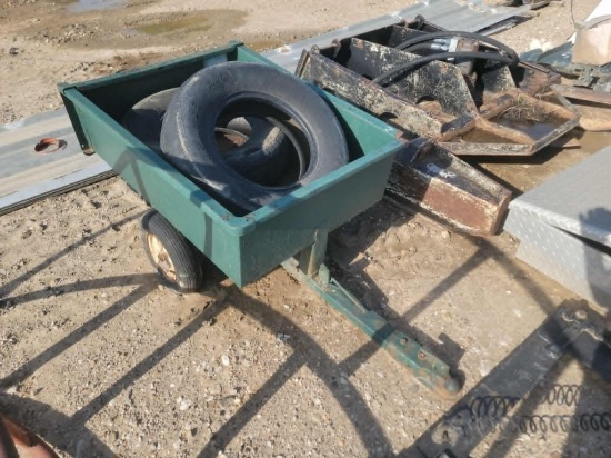 Green Lawn Mower Trailer