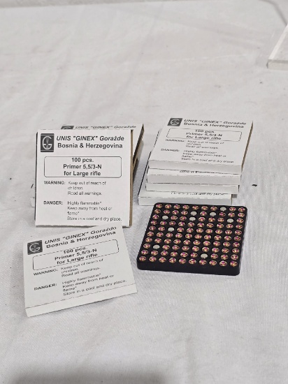 UNIS GINEX PRIMER LARGE RIFLE "NICKEL" 1000 qty