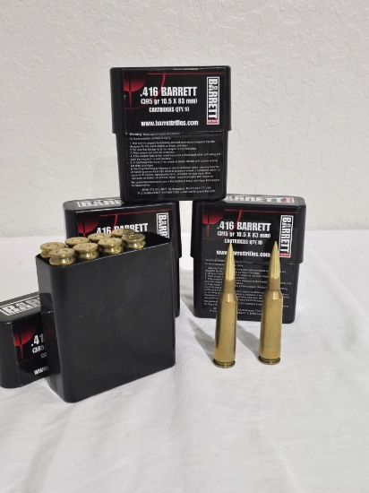 Barrett .416 Ammo 395gr 10 per bx