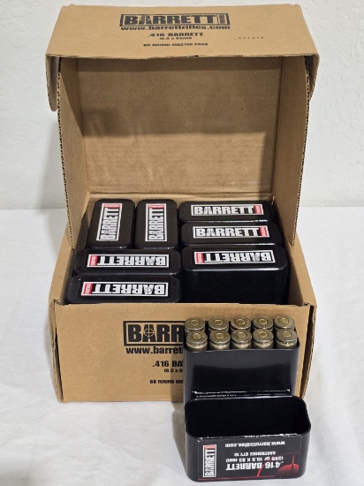 Barrett .416 Ammo 395gr 10 per bx 8 Boxes per Case
