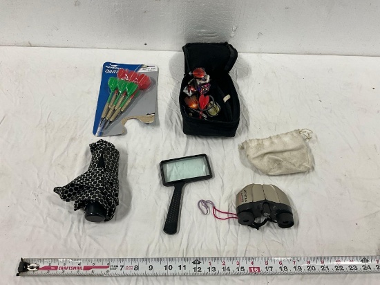 Darts, Binoculars, Umbrella