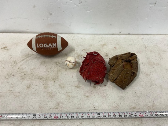Baseball Gloves, Football