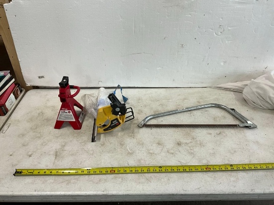 Hand Saw, Jack Stand, Plastic Roller