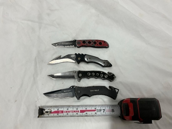 Sheffield , Smith and Wesson, Maxam Pocket Knifes
