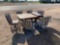 Wooden Table 6 Rolling Chairs