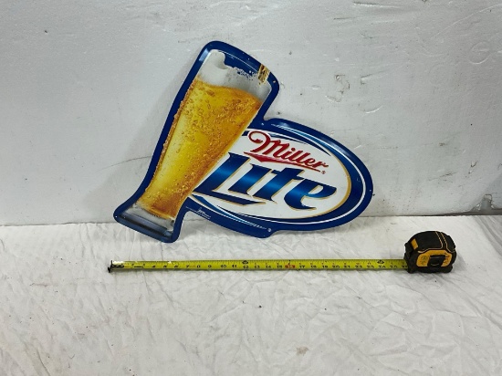 Metal Miller Lite Beer Sign