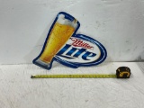 Metal Miller Lite Beer Sign