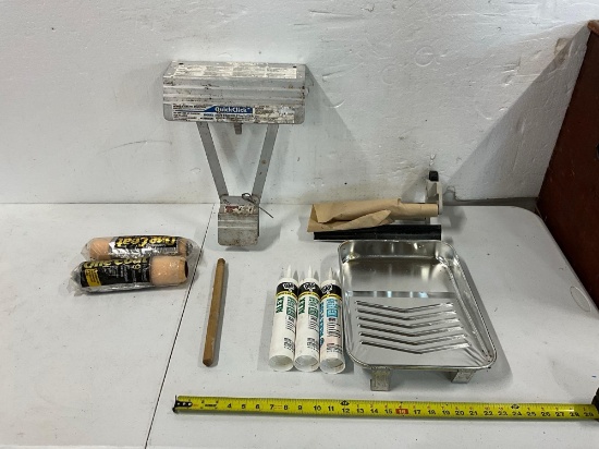 Ladder Stabilizer, Paint Rollers, Pan , Chalking