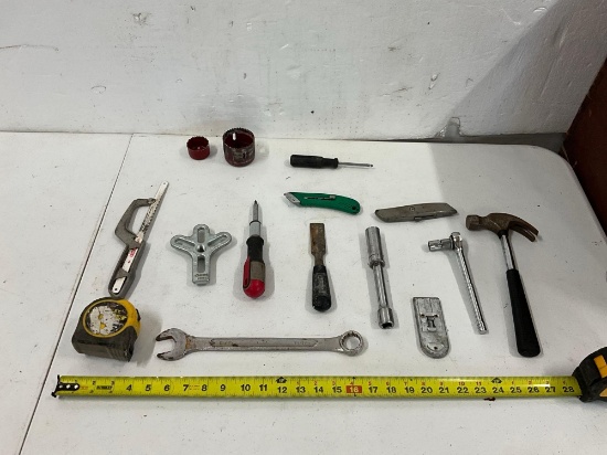 Tape Measure, Hammer, Tools