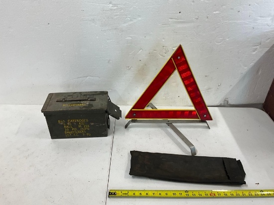Ammo Can , Vintage Roadside Marker